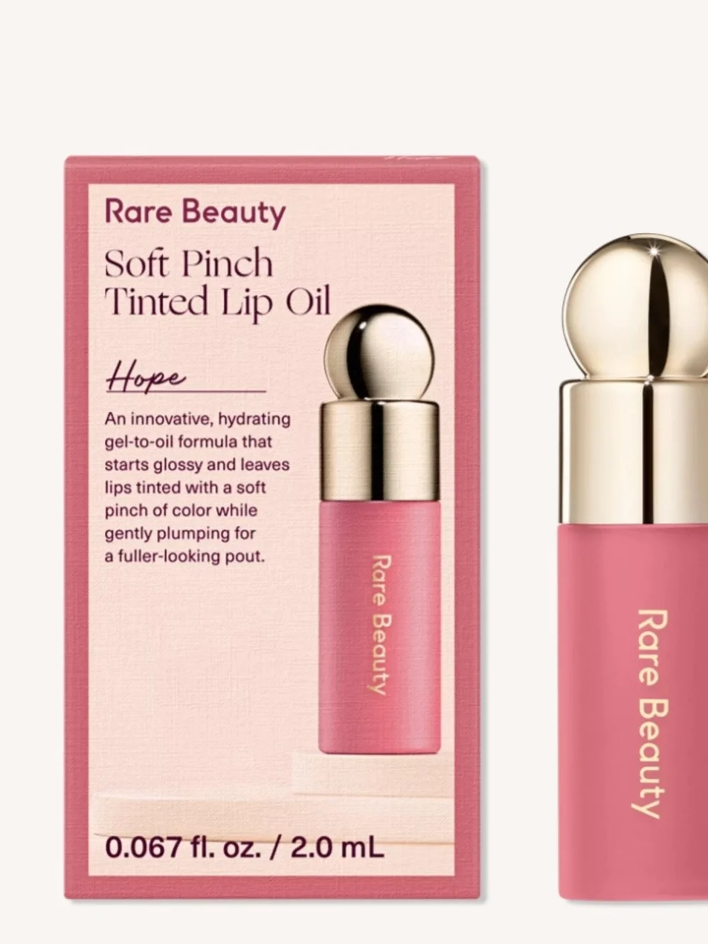 Rare Beauty Soft Pinch Tinted Lip Oil — Hope NIB